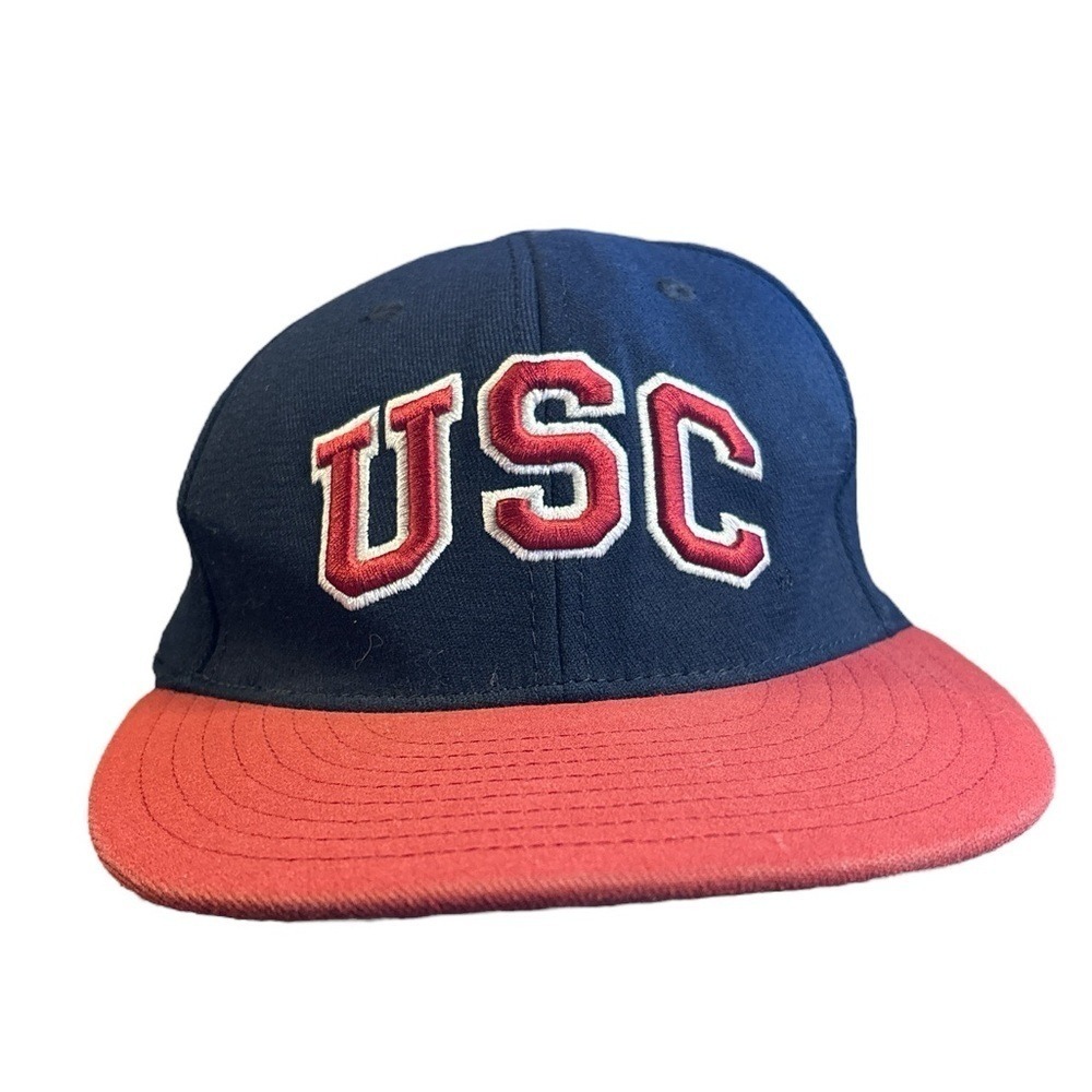 Top of the World USC Trojans Navy Red Flat Brim One Fit Hat Mens OSFM